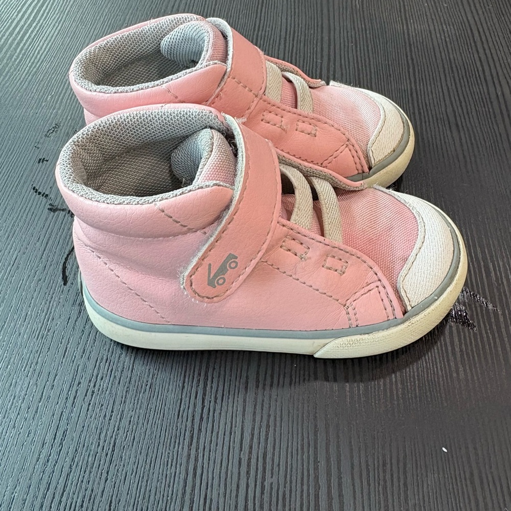 See Kai Run Pink and Gray Kids Sneakers